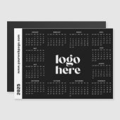 Logo Here Black 2025 Magnetische Kalender (Voorkant / Achterkant)