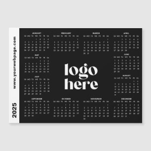 Logo Here Black 2025 Magnetische Kalender