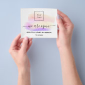 Logo het heropenen van witte pastels interieurontw flyer (Hand)