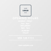 Logo Heures d'ouverture Autocollant pour vitrine d (Feuille)
