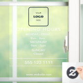 Logo Heures d'ouverture Autocollant pour vitrine d (Maison)