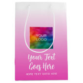 Logo hier pink aangepaste sjabloon typografie scri medium cadeauzakje (Voorkant)