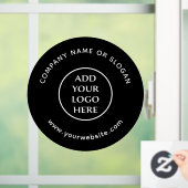 Logo hier zakelijk professioneel bedrijf raamsticker (Huis)