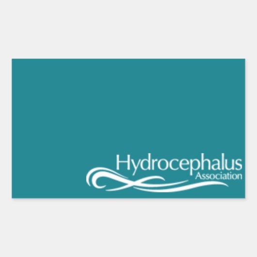 Logo Hydrocephalus Association Rechthoekige Sticker (Voorkant)
