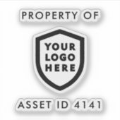LOGO ID | Eigendom van het bedrijf Sticker (Voorkant)