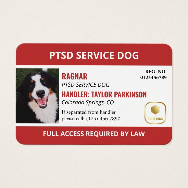 Logo & ID photo Red White Service Chien (Devant)