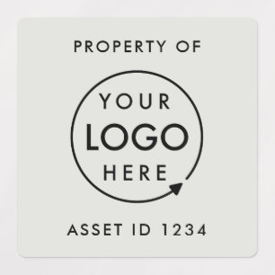 LOGO ID Silver Grey Business Property van Labels