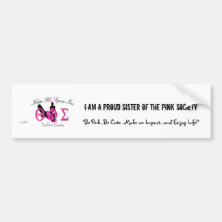 logo, ik ben een trotse zus van The Pink Society, Bumpersticker