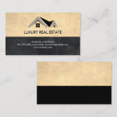 Logo immobilier | Carte de visite en marbre (Devant / Derrière)