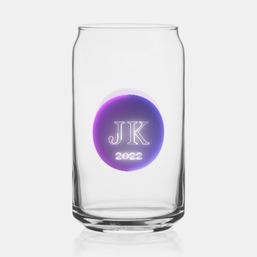 Logo imprimé en verre Can JK 2022 rose violet (Recto)
