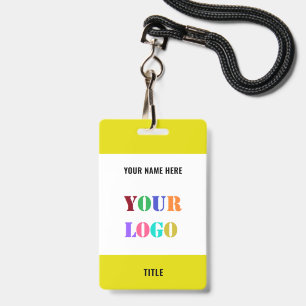 Logo Info de votre entreprise Exemple de badge d'e