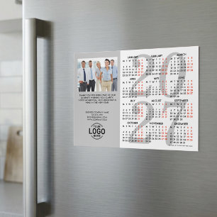 Logo Info Photo Gris Calendrier 2027 Carte Magnéti