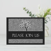 Logo Invitation Business Party Noir et blanc (Debout devant)