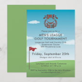 Logo Invitation Tournoi de Ligue de Golf Masculin (Devant / Derrière)