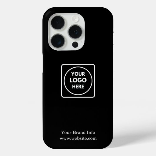 Logo iPhone hoesje | Black Minimalist Business (Achterkant)