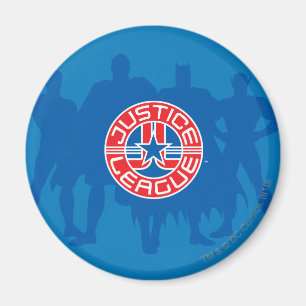 Logo Justice League en Solid Character Background Magneet