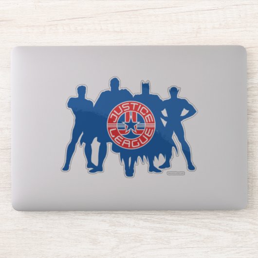 Logo Justice League en Solid Character Background Sticker (Computer)