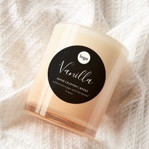 Logo-kaartenlabel Minimalistische zwarte Sticker