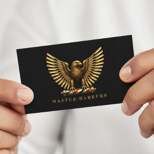 Logo Kapsalon Luxe Gouden Adelaar Kapper Visitekaartje