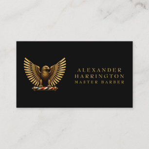 Logo Kapsalon Luxe Gouden Adelaar Kapselstylist Visitekaartje