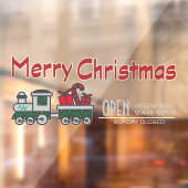 Logo kerst winkel zakelijk op maat gemaakt raamsticker (Vel 2)