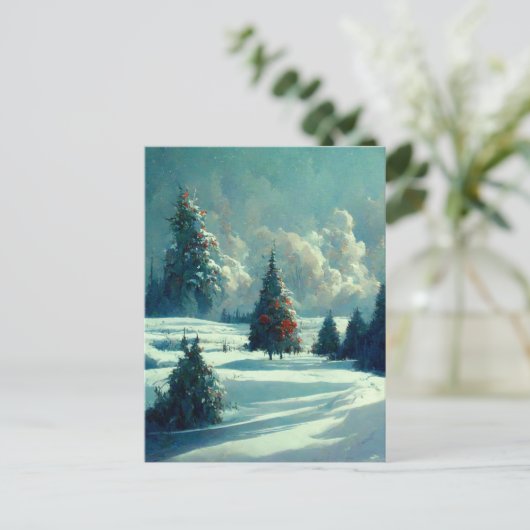 Logo kerstboomstructuur Briefkaart (Staand voorkant)