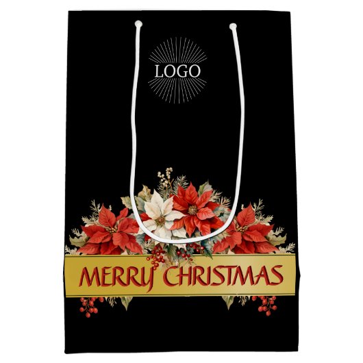 Logo Kerstcadeautas Medium Cadeauzakje (Achterkant)