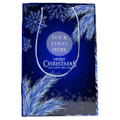 Logo kerstseizoen bedrijf medium cadeauzakje (Voorkant)