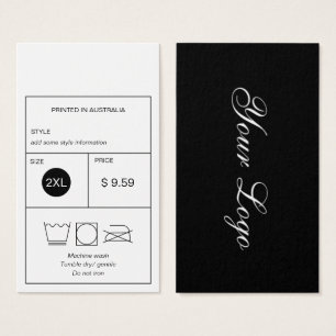 Logo Kledingprijs Hang Label Visitekaartje