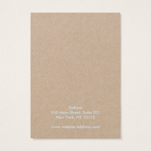 Logo Kraft Hair Clip Display toevoegen Visitekaartje (Achterkant)