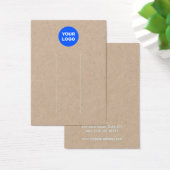 Logo Kraft Hair Clip Display toevoegen Visitekaartje (Bureau)