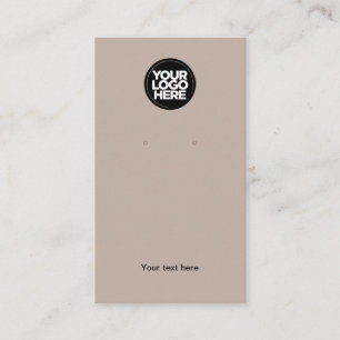 Logo Kraft Handmade Earbelt Jewels Display Card Visitekaartje