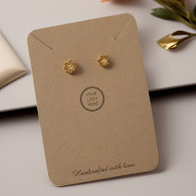  Logo Kraft Papier Sieraden Display Kaart