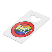 Logo Kredietkaart Flessenopener (Achterkant Gekanteld)