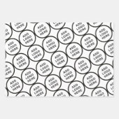 Logo Kunst Slogan Aangepaste Foto Maak het Zelf Inpakpapier Vel (Voorkant)