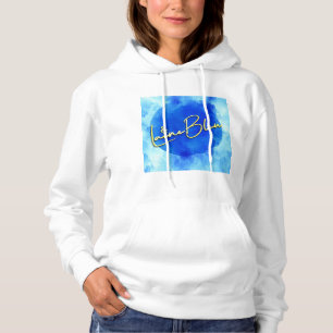 Logo Laine Bleu Sweat - shirt à capuche femme