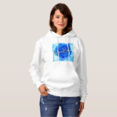 Logo Laine Bleu Sweat - shirt à capuche femme (Devant entier)