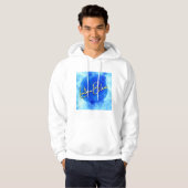 Logo Laine Bleu Sweat - shirt à capuche masculin (Devant entier)