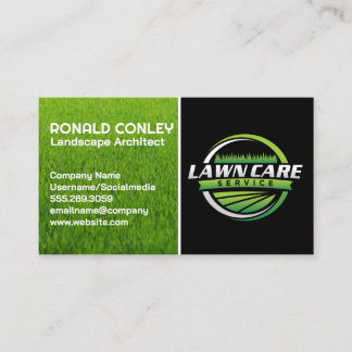 Logo Lawn Care Service | Landschapsontwerp Visitekaartje