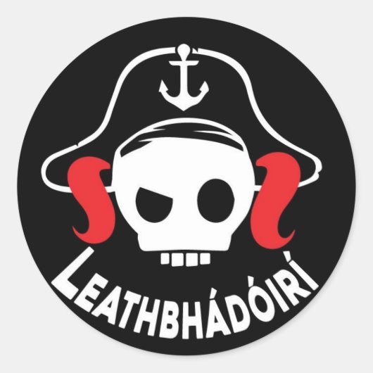 Lógó Leathbhádóirí Ronde Sticker (Voorkant)