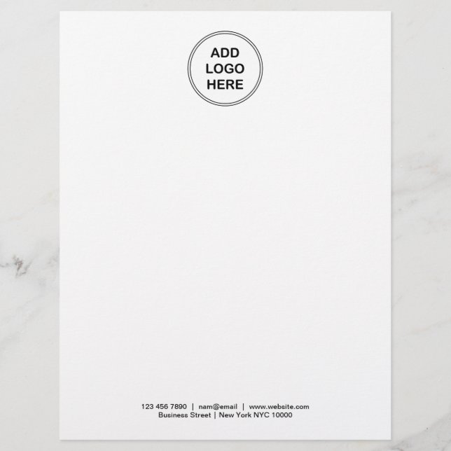 Logo Letterhead Business Briefpapier Sjabloon Briefhoofd (Voorkant)
