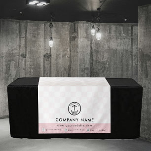 Logo Leverancier Geruite Pop-Up Shop Tafel Runner Wandkleed