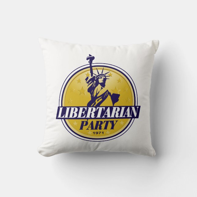 Logo libertariële politieke partij kussen (Voorkant)
