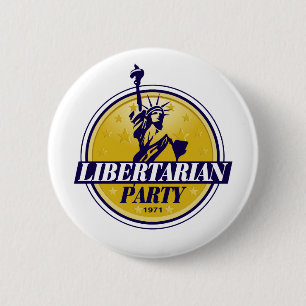Logo libertariële politieke partij ronde button 5,7 cm