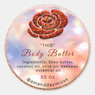 Logo Lichaamsolie Balm Cosmetica Verpakking Wellne Ronde Sticker