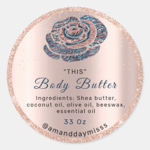 Logo Lichaamsolie Balsem Cosmetica Verpakking SPA Ronde Sticker