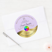 Logo Lilac Wavy Gold Étiquette de produit (Enveloppe)