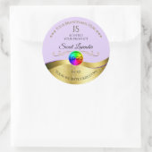 Logo Lilac Wavy Gold Étiquette de produit (Sac)