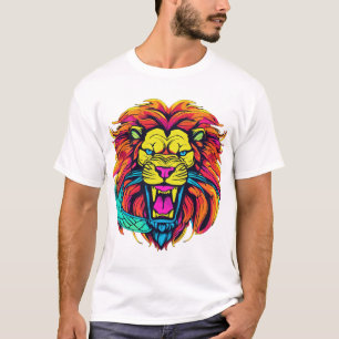 logo lion mode design t-shirt design