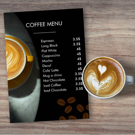 Logo Liste noire Menu Café | Café